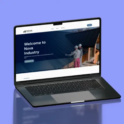 site web moderne d'une entreprise de construction batiment