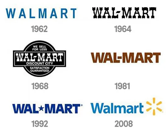 L'évolution de l'image de marque moderne - identité et logo walmart