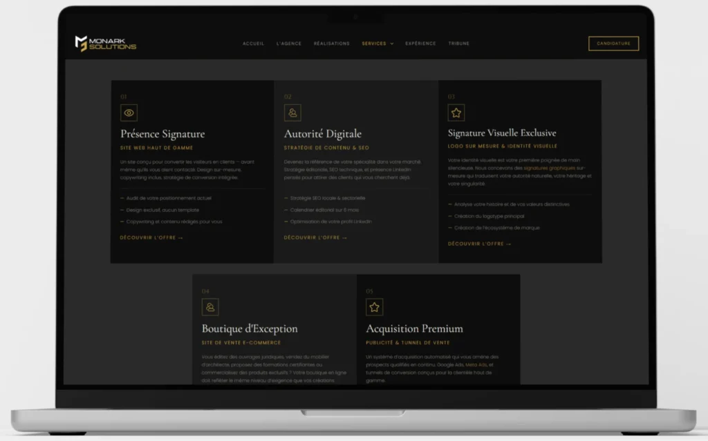 Monark Solutions - Communication pour professions libérales (avocats, comptables, médecins, architectes)